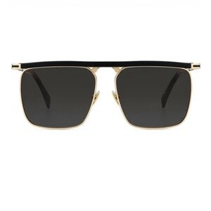 Saint Owen Phoenix Gold Grey Black Brow Bar Square Sunglasses
